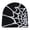 Black, variant on Unisex Winter Hat Spider Web Jacquard Knitted Dome Elastic Contrast Color Brimless Cold Weather Cap Cosplay Club Party Headwear