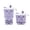 Purple, variant on Cute Telescopic Pencil Pouch Stand Up Zipper Storage for Office Travel Blue