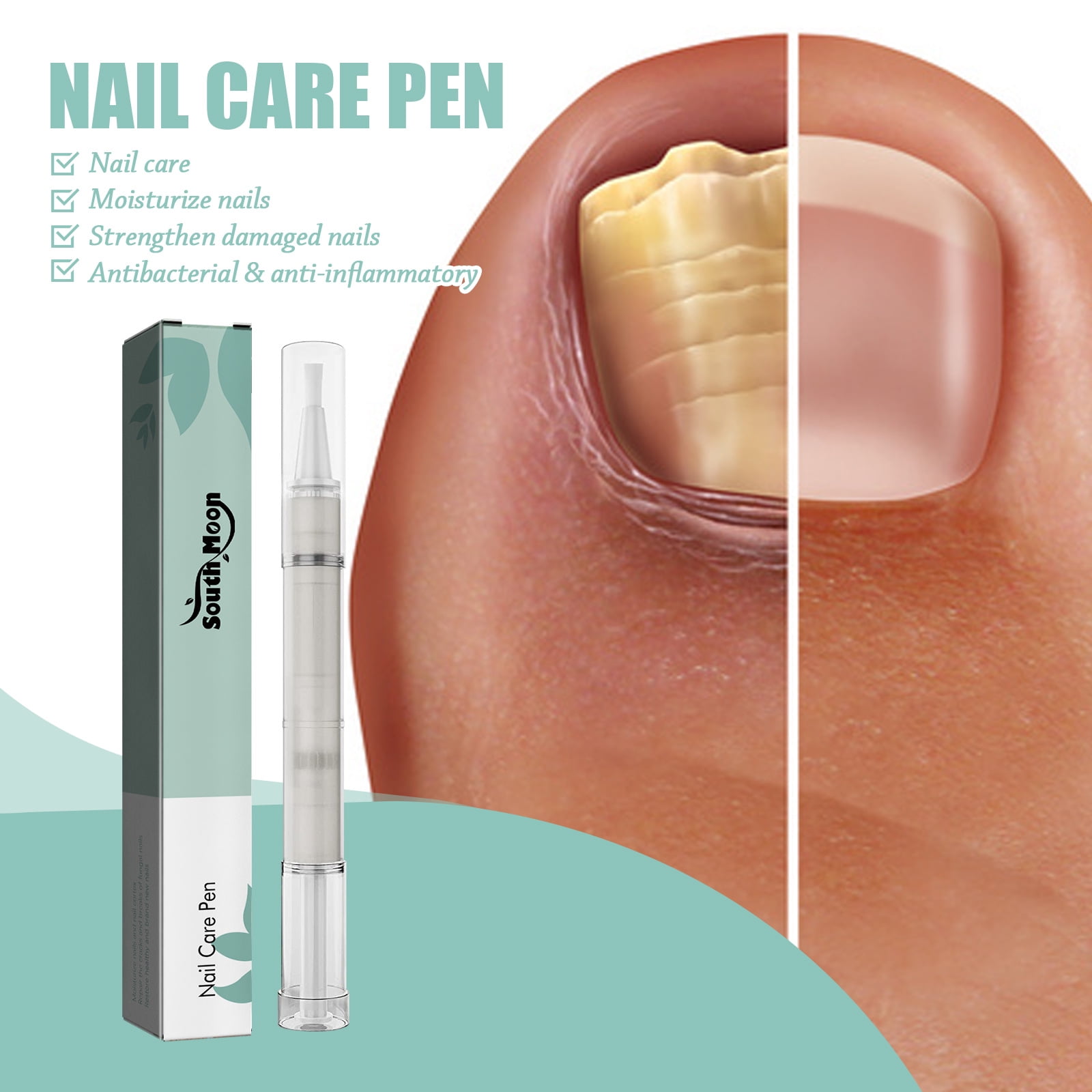 South Moon Nail Repair Pen, Nail Fungus Care Solution, Clean Nail