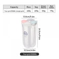 thumbnail image 2 of Greyghost Cereal Storage Container, Kitchen Organizer Food Storage Box, with Lids and Compartments, For Grain, Sugar, Flour, Rice, Nuts, Snacks, 2 of 17