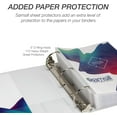 thumbnail image 6 of Samsill Durable 3 Inch Binder, , D Ring Binder, Customizable Clear View Binder, White, 4 Pack, Each Holds 625 Pages, 6 of 7