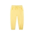 thumbnail image 5 of Staki Baggy Sweatpants Girls Casual Sweatpants Kids Athletic Lounge Joggers Girls Active Running Pants with Pockets(Yellow,3-4 Years), 5 of 5