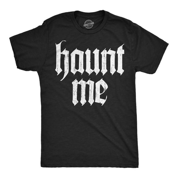 Mens Funny T Shirts Haunt Me Sarcastic Halloween Graphic Novelty Tee for Men Graphic Tees