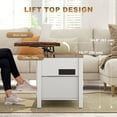 thumbnail image 4 of HOMCOM Lift Top Coffee Table, Center Table with Storage, Charging Station, 4 of 10
