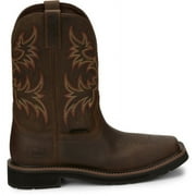 Justin Original Work Boots Mens Stampede Steel Toe Square Toe Work Boot ONE SIZE RUGGED TAN