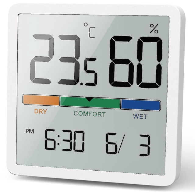 Termómetro digital, portátil para interiores, con alta