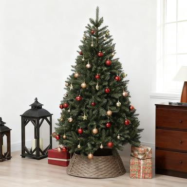 Rustic Christmas Tree Collar 26.8 Inch Hand-Woven Design Natural Color Tree Stand Cover