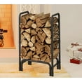thumbnail image 3 of Firewood Rack Log Holder for Indoor Outdoor Fireplace Black Detachable Firewood Storage Log Storage Holder, 3 of 9