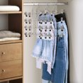 thumbnail image 3 of Skirt Hanger 4 Tier Pants Holder Clip Steel Adjustable Space Saving Trousers Hanging Rack, 3 of 9