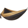 thumbnail image 3 of Soidarity Tela de paracaídas para acampar, columpio antivuelco, cama colgante, hamaca portátil para exteriores para parejas, silla colgante para dormir carpas Caqui+Negro Soidarity HW5386-03, 3 of 6