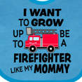 thumbnail image 4 of Inktastic I Want to Grow Up to Be a Firefighter Like My Mommy Boys or Girls Baby Bib, 4 of 4
