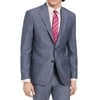 DKNY Mens Suit Jacket Short Slim Fit Two-Button Wool Blue 38