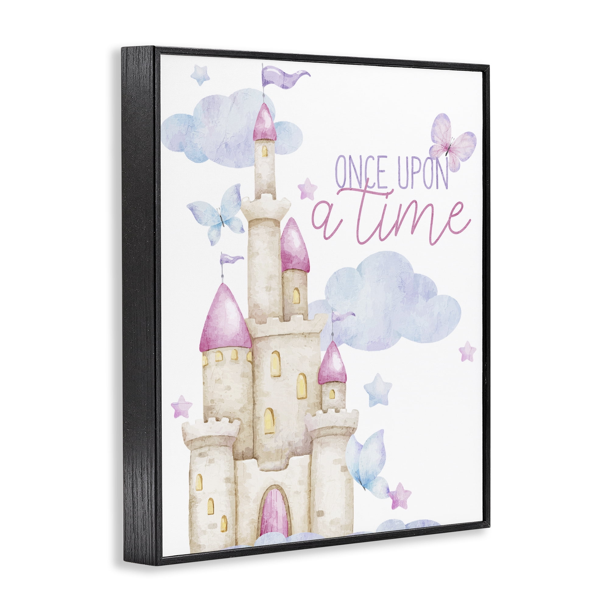 Once Upon A Time Castle Black Framed Giclee Art, design by Kim Allen
