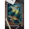 thumbnail image 3 of Seabrook Island, South Carolina, Sea Turtle, Paper Mosaic (12x18 Wall Art Poster, Room Decor), 3 of 3