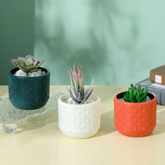 YOTQUSKI Plastic Flower Pot, Gardening Pots, Small Planters for Indoor Plants, Cactus Pot, Plastic Plant Pot, 3.82*3.35*2.99inch