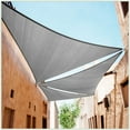 thumbnail image 2 of ColourTreeUSA  Right Triangle Sun Shade Sail HDPE with Winch Hardware Installation Kit 20' x 20' x 28.3' - Grey, 2 of 5