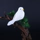 thumbnail image 2 of Pájaros artesanales Likrtyny palomas de espuma de plumas blancas 3D, 2 of 8