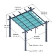 thumbnail image 2 of Rugerasy 10x10 FT Aluminum Retractable Pergola with Adjustable Sun Shade Canopy,Modern Metal Patio Gazebo,Weather-Resistant Outdoor Shelter,Gray-Blue, 2 of 7