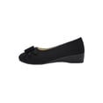 thumbnail image 5 of Xucatan Women's Bowknot Round Toe Wedge Heel Flats with Shallow Mouth, Soft Fabric Slip On Shoes with Cushioned Insole, Comfortable Casual Wedges for Spring Summer Walking Gift, 5 of 9