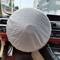thumbnail image 7 of 3X Car Steering Wheel Sunshade Side Window Shade Silver Coated Cloth Steering Wheel Cover Sunscreen Insulation, 7 of 7
