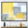 thumbnail image 3 of Designart Grey and Yellow Blue Abstract XXI FLOAT FRAME WALL ART, 3 of 3