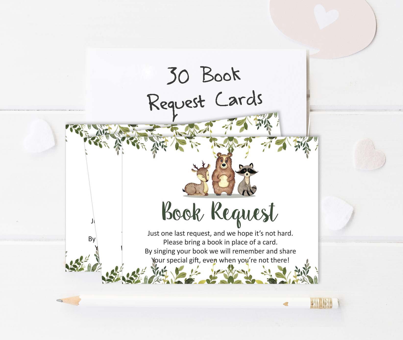Inkdotpot 30Jungle Animals Gender Neutral Baby Shower Book Request Cards Bring A Book Instead Of A Card Baby Shower Invitations Inserts Games