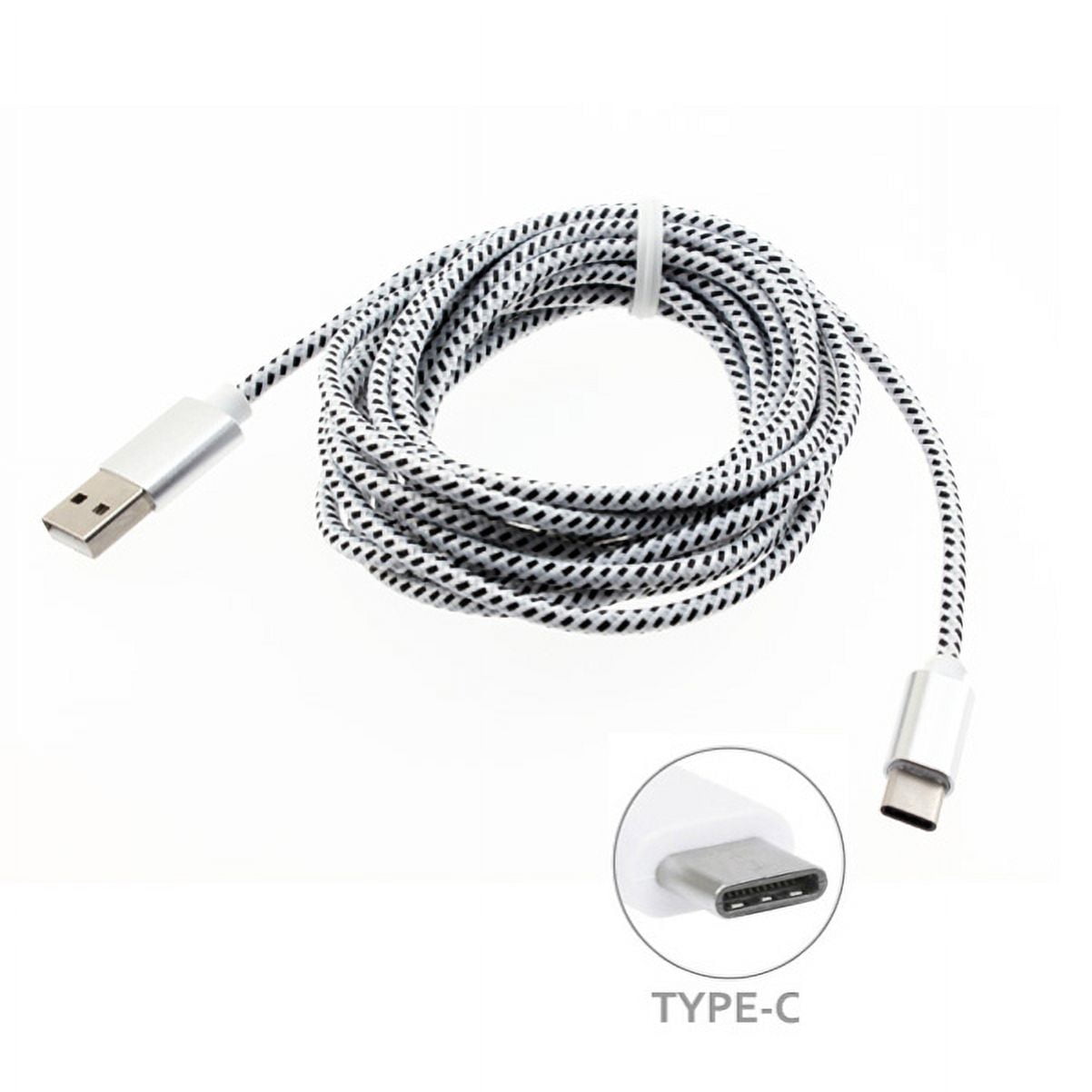 2-Port USB Car Home Charger w Type-C 10ft USB Cable J6Y for LG G7 ThinQ, Stylo 4 - Motorola One, Moto Z4 Z3 Play Z2 Play Z Play Droid Force Droid X4 G7 Power Play G6 - Nokia 8, 7.1, 3.1 Plus