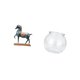 thumbnail image 5 of Escultura De Caballo De Pie Para Decoración De Estantería De Sala De Estar, Con Pecera Pequeña Transparente, Jarrón Transparente Para Dormitorio, Escritorio, Decoración Del Hogar., 5 of 8