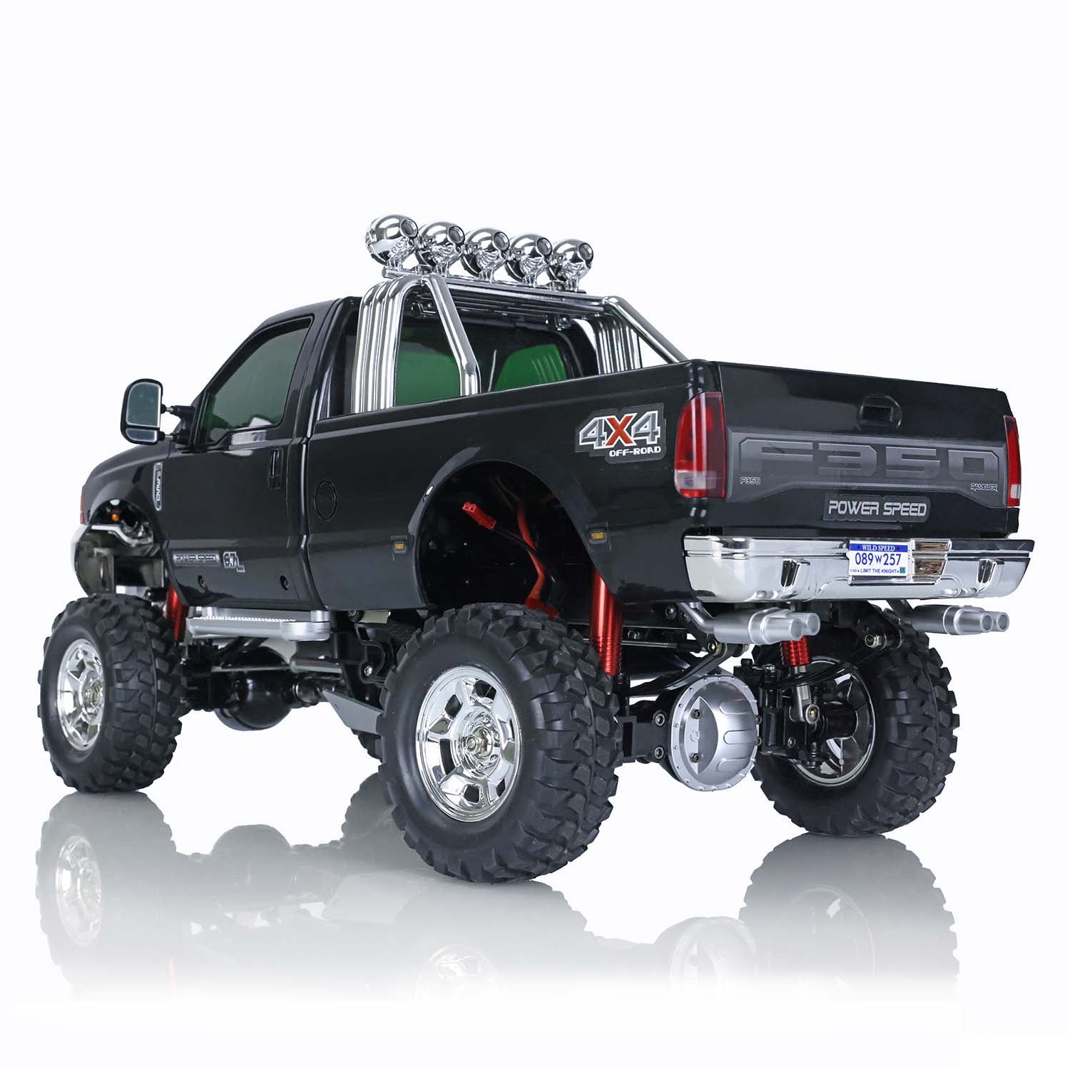 Hengguan 110 Rc Hg Pickup Truck P410 4Wd Rally Racing Crawler Car 2.4G Radio Motor Esc, Black