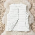 thumbnail image 5 of Karight Women's Lightweight Down Vest Collarless Button Down Puffer Vests Sleeveless Quilted Jacket Waistcoat with Pockets, 5 of 9