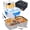 White Blue, variant on FORABEST Electric Lunch Box for Adults with 2 Stainless Steel Containers, Fast 80W Heated Lunch Box for Adult 12/24/110/220V Portable Food Warmer Lunch Box for Car,Truck,Office 1.5L Durable Leakproof