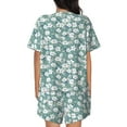 thumbnail image 3 of Picia Gouache Flowers Pajamas Sets for Women Soft Short-Sleeved Pjs with Lounge Shorts Two Piece Sleepwear-Medium, 3 of 9