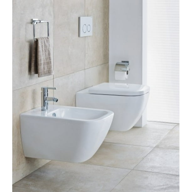 Duravit 2550090092 White / WonderGliss Happy D.2 Dual Flush Wall