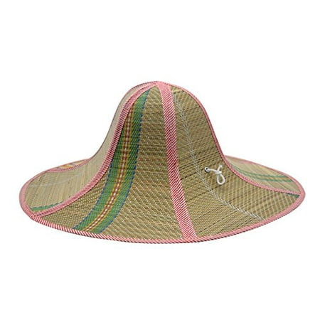 Novo Women Foldable Floppy Hat Straw Wide Brim Sun Hat 14.57" Summer Beach Cap Big Fedora Hat (Red)