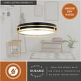 thumbnail image 6 of Northgate 16-in W Integrated LED Matte Black and Satin Gold Contemporary Flush Mount Ceiling Light Fixture White Acrylic Diffusor, 6 of 11