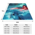 thumbnail image 3 of Fotbe Aurora Borealis Village Manta de Franela Acolchonada con Estampado, Súper Suave y Esponjosa, Extra Grande para Sofá, Cama, Uso Todo el Año-50"x40", 3 of 7