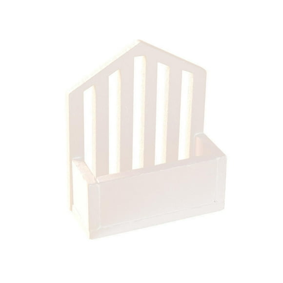 Cesta de almacenamiento para casa de muñecas a escala 1:12, accesorios para muñecas, accesorios de decoración, juguetes. Blanco