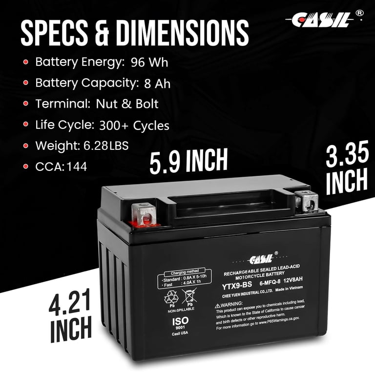 YTYAN‼️送料 YTX9-BS Motorcycle Battery for KAWASAKI ZX636-B, C Ninja ZX-6R