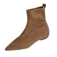 thumbnail image 2 of Tawop women's Boots Mid-Calf Low Heel Winter Pointy Toe Suede Fall Boots, 2 of 7