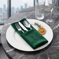thumbnail image 4 of Unique Bargains 12 Pack Soft Durable Velvet Cloth Napkins for Parties Dark green 18"x18", 4 of 6