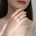 thumbnail image 5 of 1ct Moissanite Diamond Rings for Women D Color Round Cut  VVS1 Wedding Rings Moissanite Anniversary Promise Engagement Rings for Women Wife Gifts with Certificate, 5 of 9
