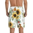 thumbnail image 3 of Gaeub Sunflowers Leaves And Birds Printed Men's Short Pajama Pants, Lightweight Lounge & Sleep Bottoms Keep You Cool - 3X-Large, 3 of 9