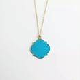 thumbnail image 6 of Monogram Blanks Necklace Disc Quatrefoil Clover Pendant Long Necklace, 6 of 8