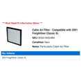 thumbnail image 2 of Cabin Air Filter - Compatible with 2001 Freightliner Classic XL, 2 of 2