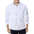 thumbnail image 3 of BOBOGOJP Men's Dress Shirts Stretch Stain Shield Long Sleeve Solid Formal Shirt Business Casual Button Down Shirts (White,4XL), 3 of 4