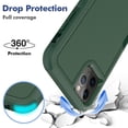 thumbnail image 4 of Allytechgroup Compatible for Apple iPhone 13 Pro Max, Rugged Shockproof Military Grade Protection Dual Layers Hard PC TPU Phone Case for iPhone 13 Pro Max, Darkgreen, 4 of 5