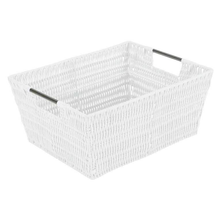 Wicker tote cheap basket