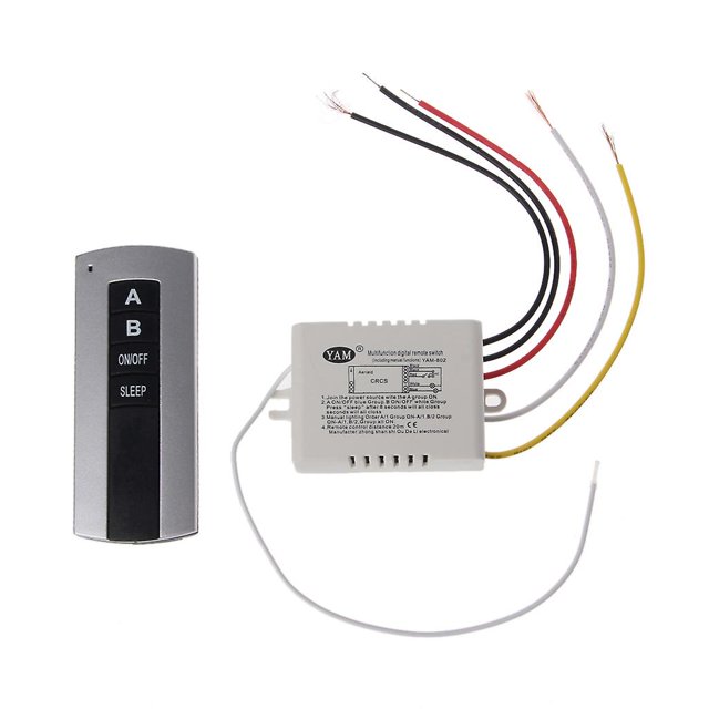 Inalámbrico 2 canales de encendido/apagado de la lámpara de control remoto interruptor receptor transmisor Feliz Sencillez