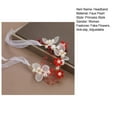 thumbnail image 7 of AYYUFE 3PCS Women Flower Hairband Adjustable Faux Pearl Anti-slip Princess Style Fairy Girls Flower Children Wreath Photo Prop Bridal Wedding Headband Flower Crown Hair Accessories White, 7 of 7