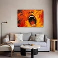 thumbnail image 5 of Abstract Portrayal Of a Screaming Face Poster Decorative Painting Canvas Wall Art Living Room Posters Bedroom Painting,Frame-style,24x36inch(60x90cm), 5 of 8